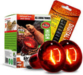 Infrared Heat Lamp Bulbs 75W 2 Pack,Red Basking Spot Light Bulb Reptile Heating lamp for Bearded