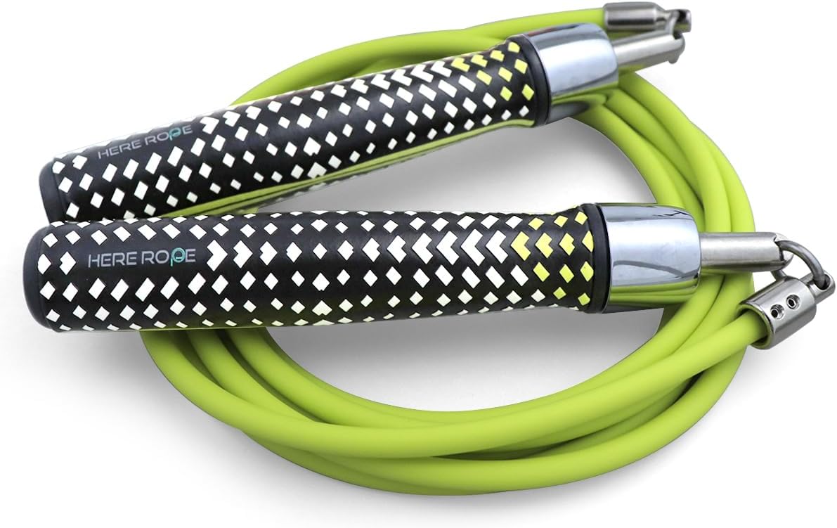 HEREROPE 1/4LB Weighted Jump Rope for Speed, Cardio, Boxing & Workout, Skipping Rope with Ball-bearing, Comfortable &