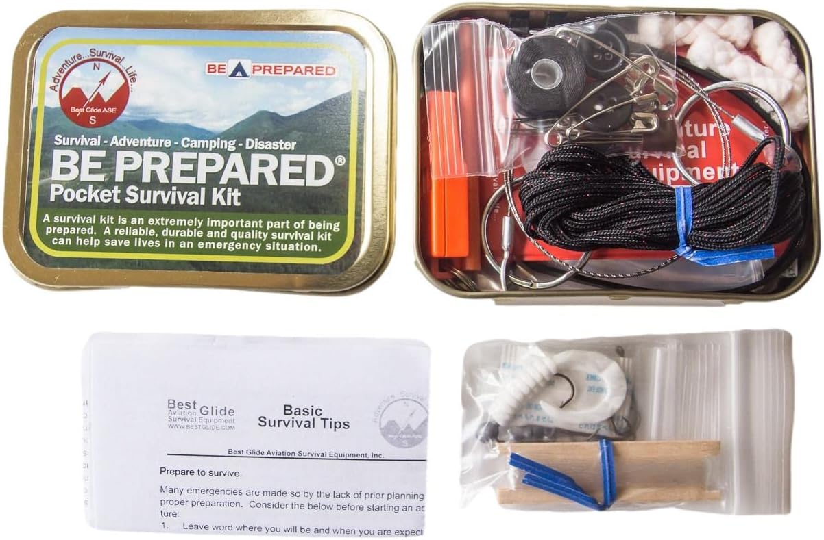 Be Prepared Pocket Survival Kit PSK Holder not Included