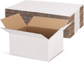 30 Pack 8x6x4 Shipping Boxes White, Small Corrugated Cardboard Box for Mailing, Packaging Small Business, Kraft