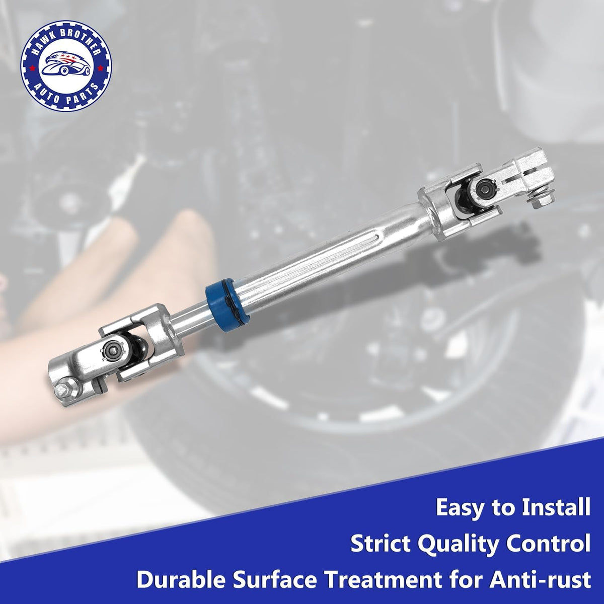 Lower Steering Shaft Steering Column with U Joint Compatible with 2009-2014 Ford F-150 2007-2014 Ford Expedition Lincoln Navigator Replace 425-366 8L1Z3B676A 7L1Z3B676A 8L1Z-3B676-A