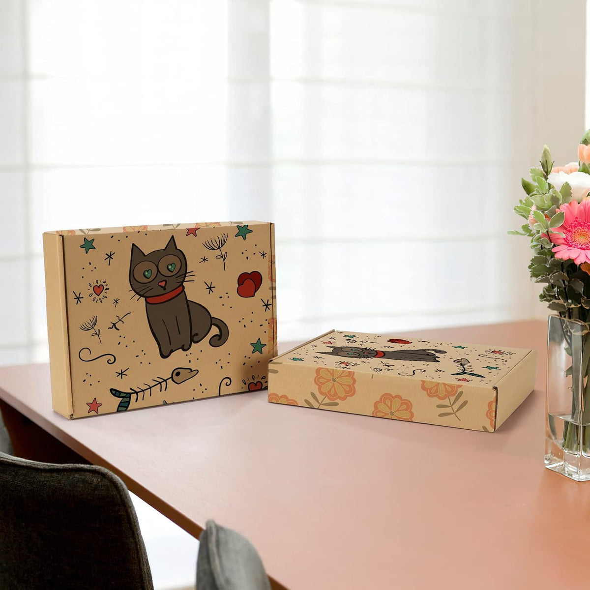 11x8x2 Cardboard Shipping Boxes Set of 20, Brown