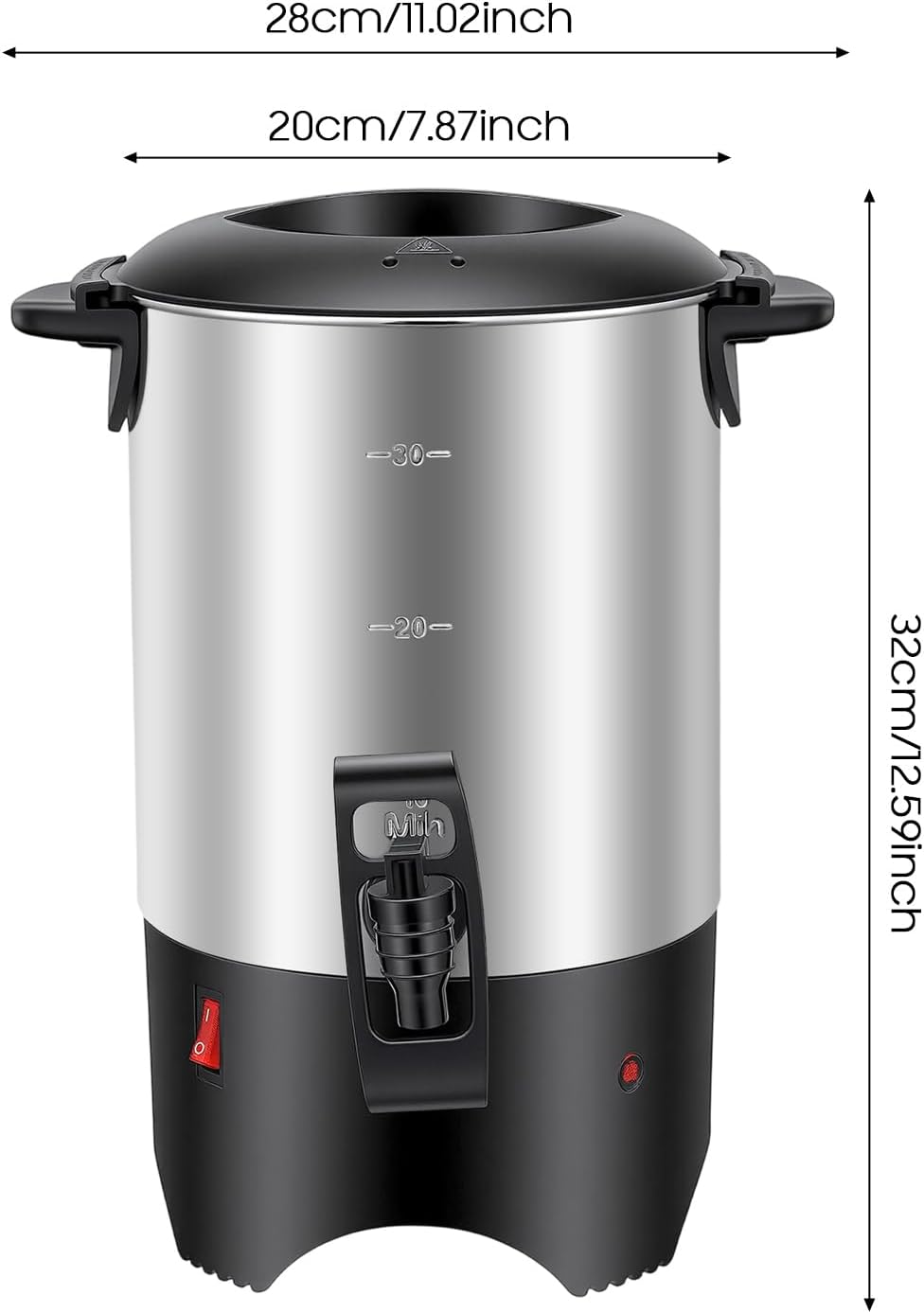 Coffee Urn 5.2L, 40 Cup Commercial Coffee Maker with Reusable Strainer