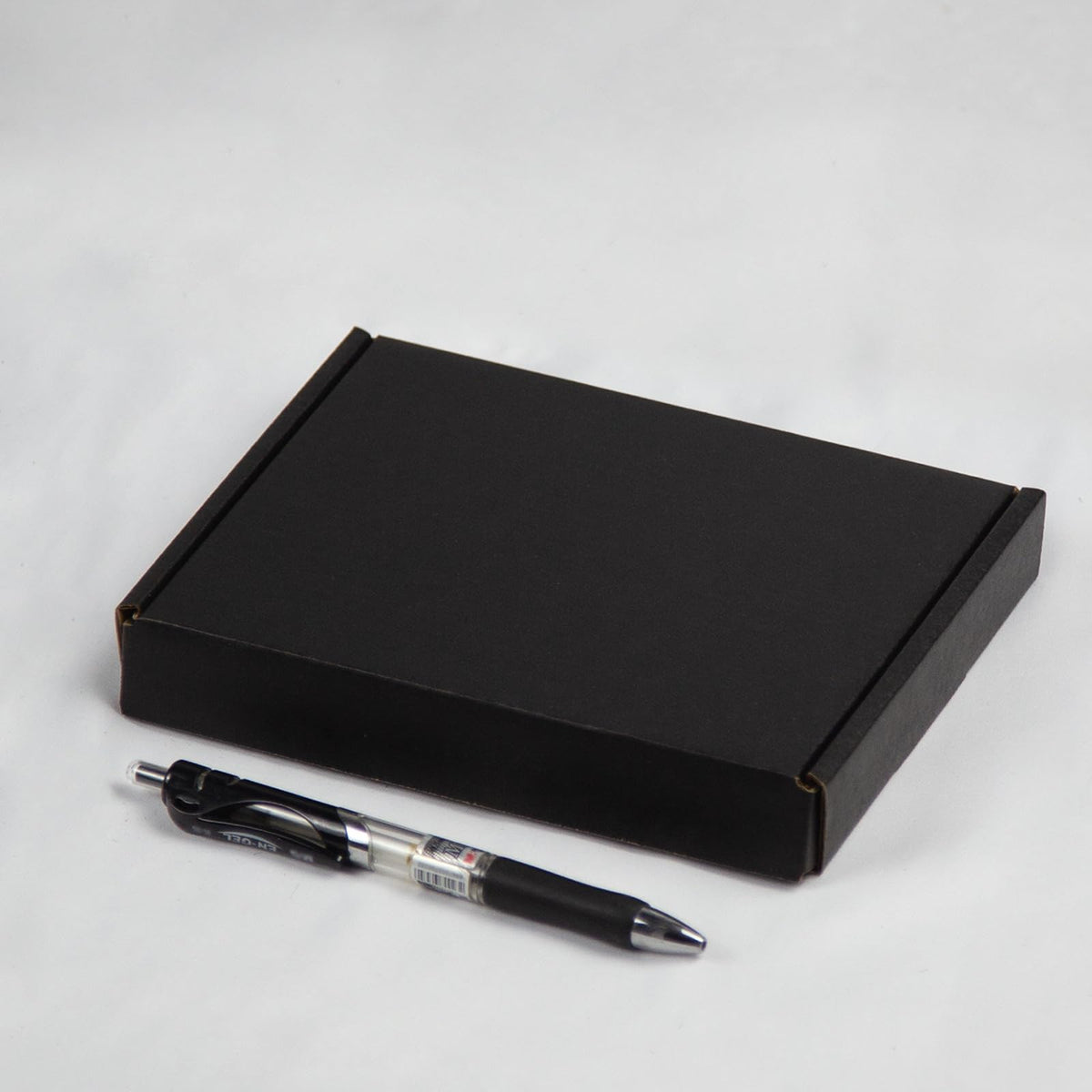 50 Pack 7x5x1 Inches Small Shipping Boxes, Black Corrugated Cardboard Boxes, Moving Mailing Packing Box
