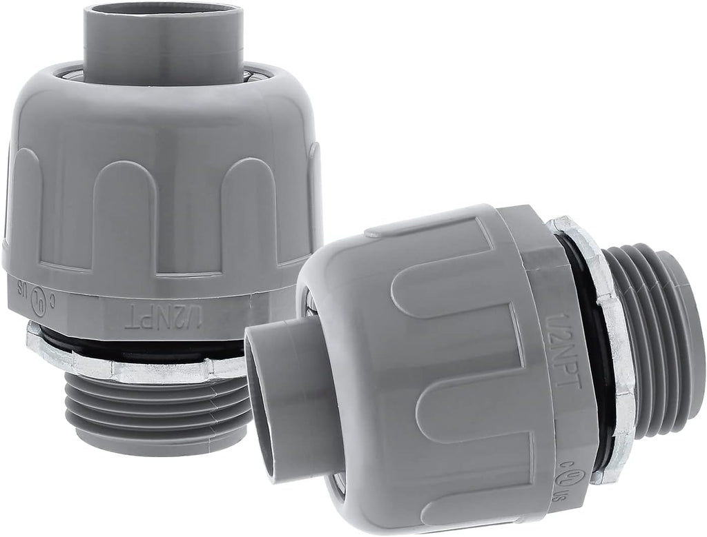 2pcs 1/2 Inch NPT Liquid Tight Connector