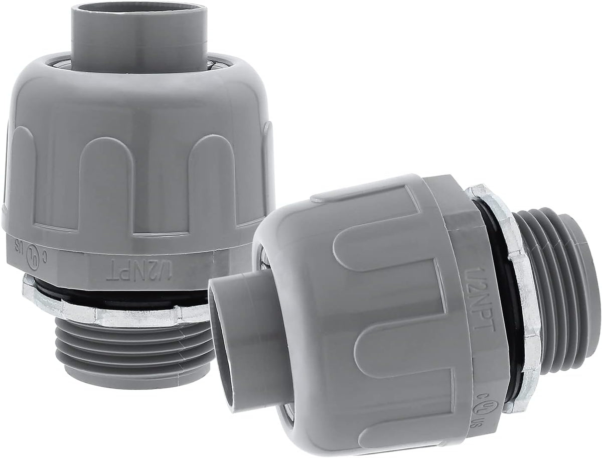 2pcs 1/2 Inch NPT Liquid Tight Connector