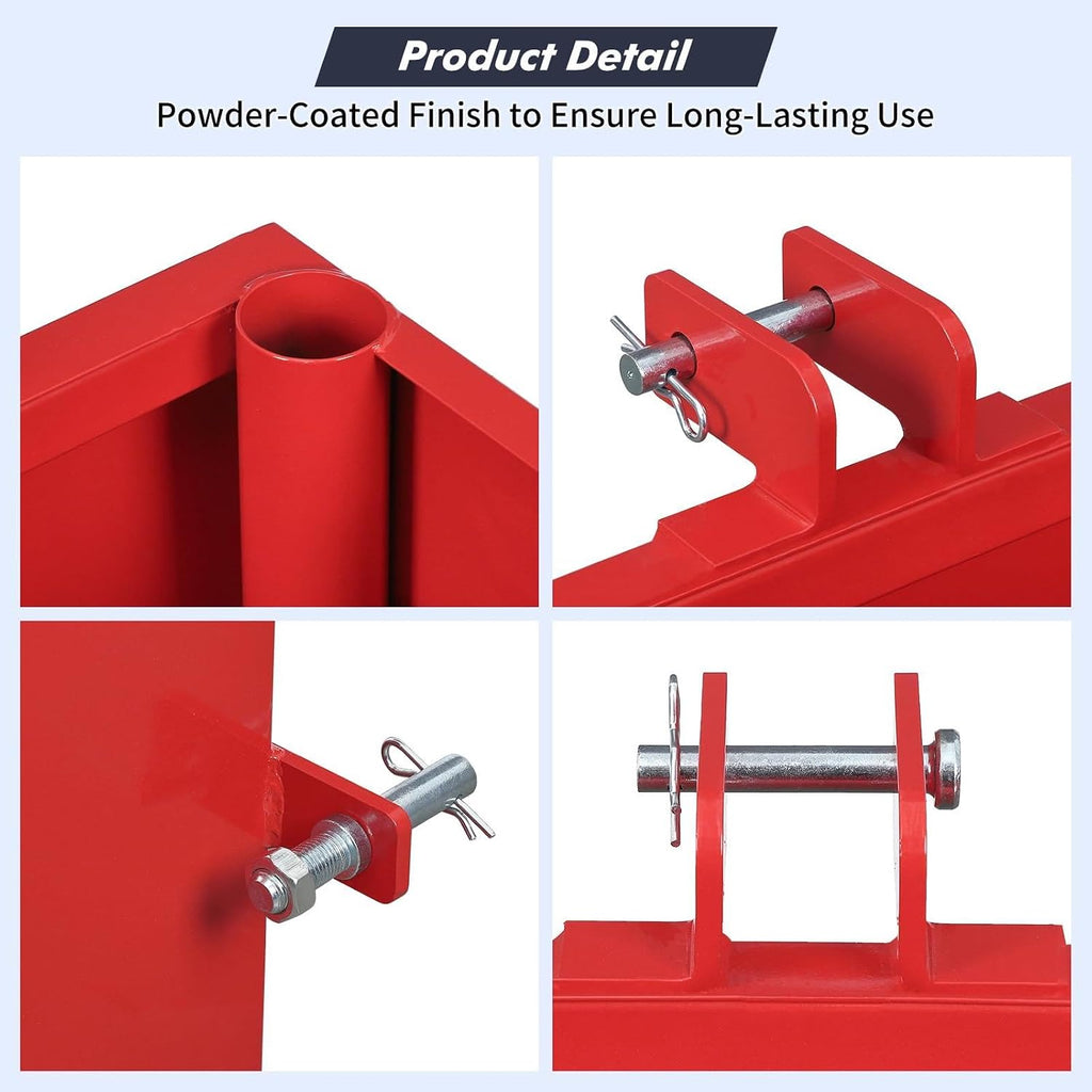 3 Point Ballast Box for Tractor Category 1, 800 LBS Capacity 5 Cu.ft Volume, Heavy Duty Steel with Standard 2" Hitch
