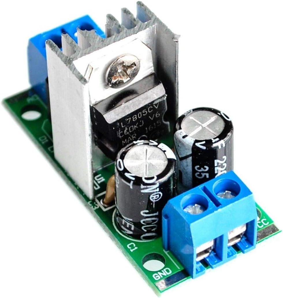 DEVMO 2PCS 6-15V AC or DC to 5V DC L7805 LM7805 Voltage Rectifier Regulator Power Supply Module
