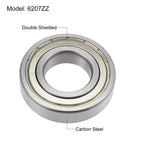 uxcell 6207ZZ Deep Groove Ball Bearings Z2 35mm X 72mm X 17mm Double Shielded Carbon Steel