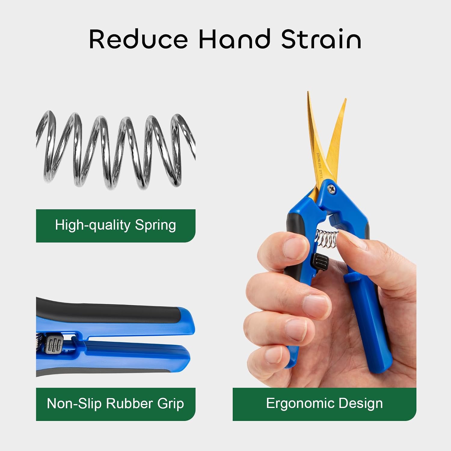 6 Packs 6.5 Inch Pruning Shears with Curved Blades Trimming Scissors For Gardening Hand Pruning Snips Titanium Coated
