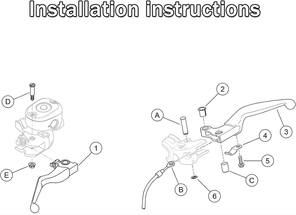 Motorcycle Handle Brake Clutch Lever Hand Control Lever Kit