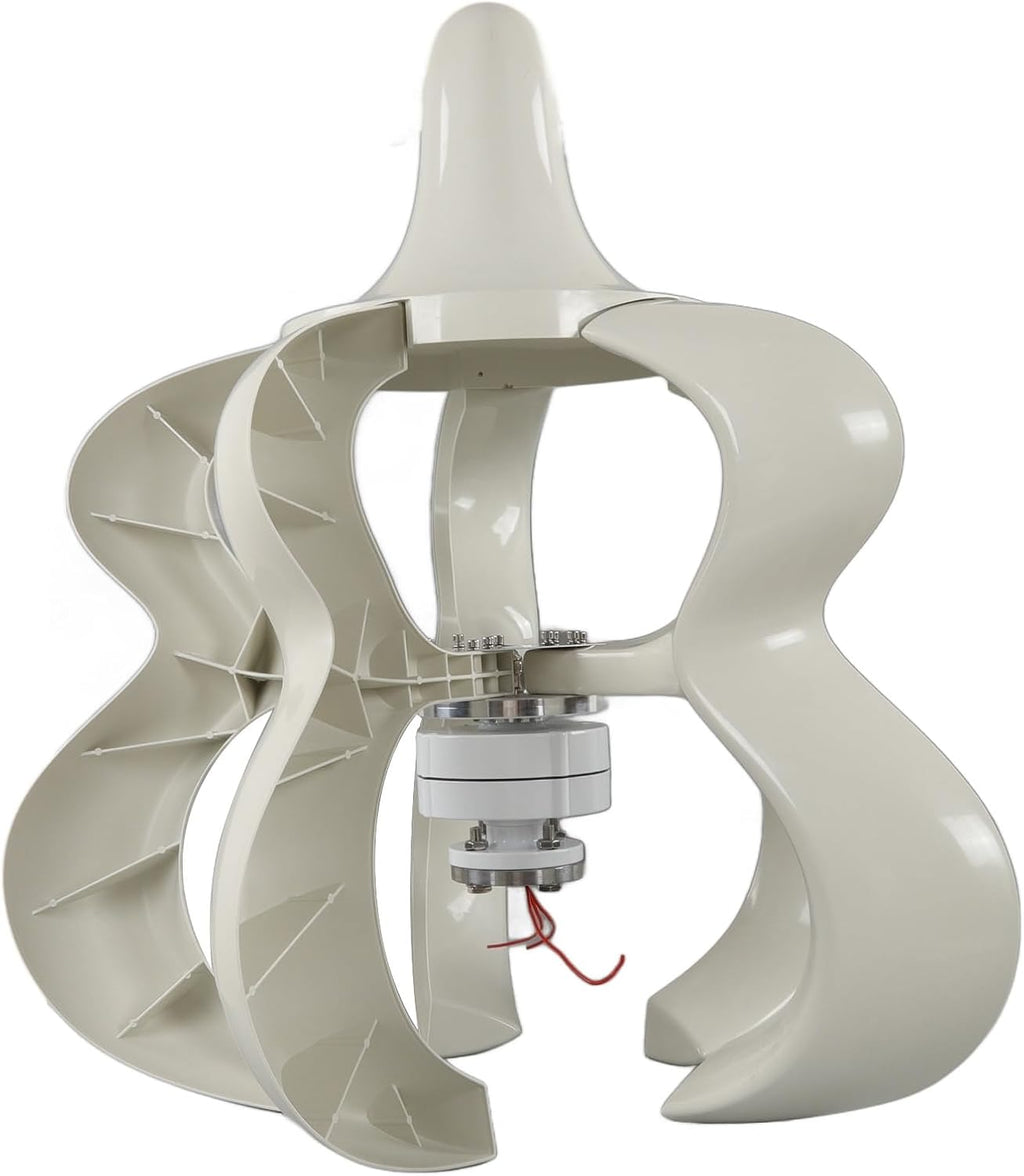 12V Wind Turbine Generator Kit, 5 Blade Gourd Shaped Wind Generator with Nylon Fiber Blades and IP67 Controller