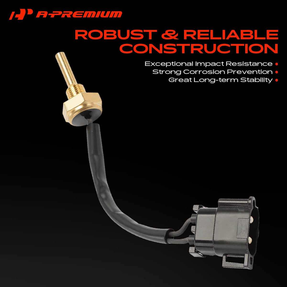 A-Premium Engine Coolant Temperature Sensor Compatible with Volvo
