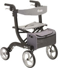 RTL10266BK Nitro Foldable Rollator Walker with Seat, Standard Height, Black