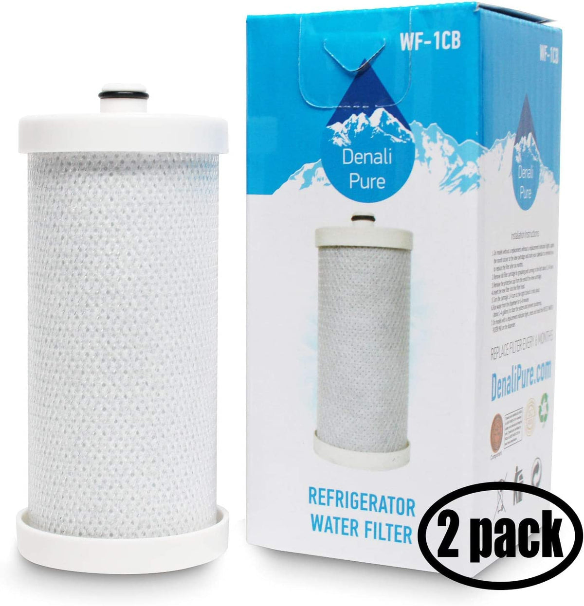 2-Pack Replacement for Frigidaire FRS23LH5DS9 Refrigerator Water Filter