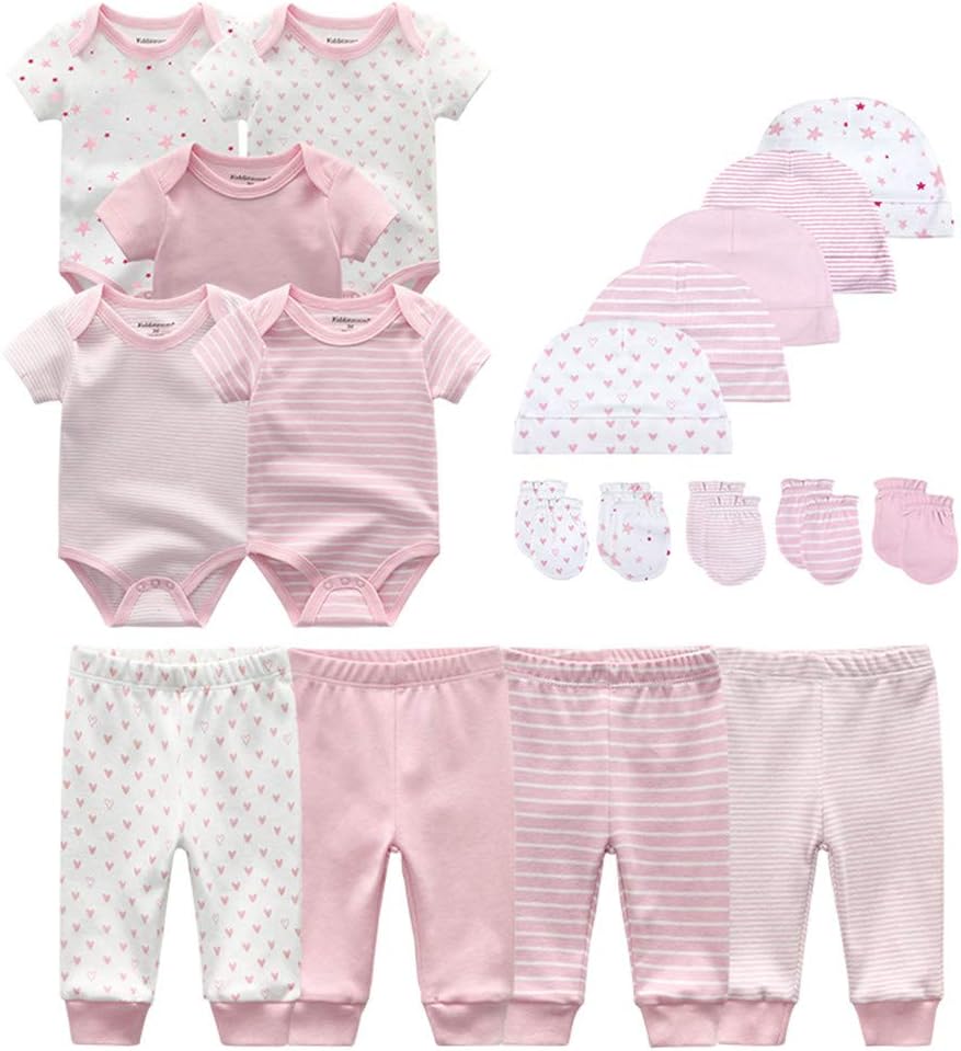 Unisex Baby Layette Essentials Giftset Clothing Set 19-Piece For Newborn Baby