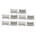uxcell 10Pcs ASK1EN DIN Rail Mount Fuse Holder Terminal Block 500V 4mm2 Cable Gray