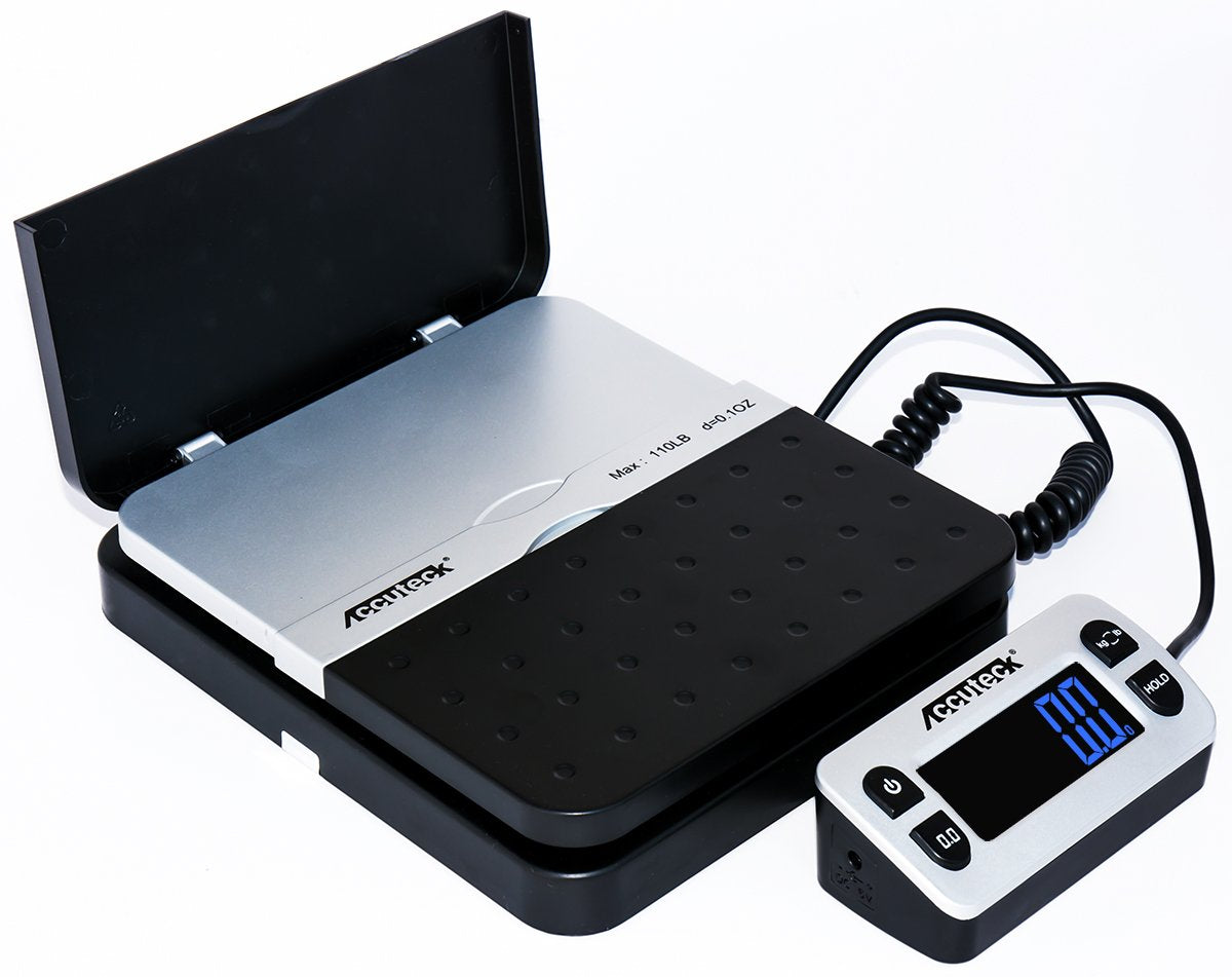 8580 High Capacity 110 Lbs High Accuracy 0.1OZ Digital Postal Scale with Remote Display, Batteries and USB Cable and