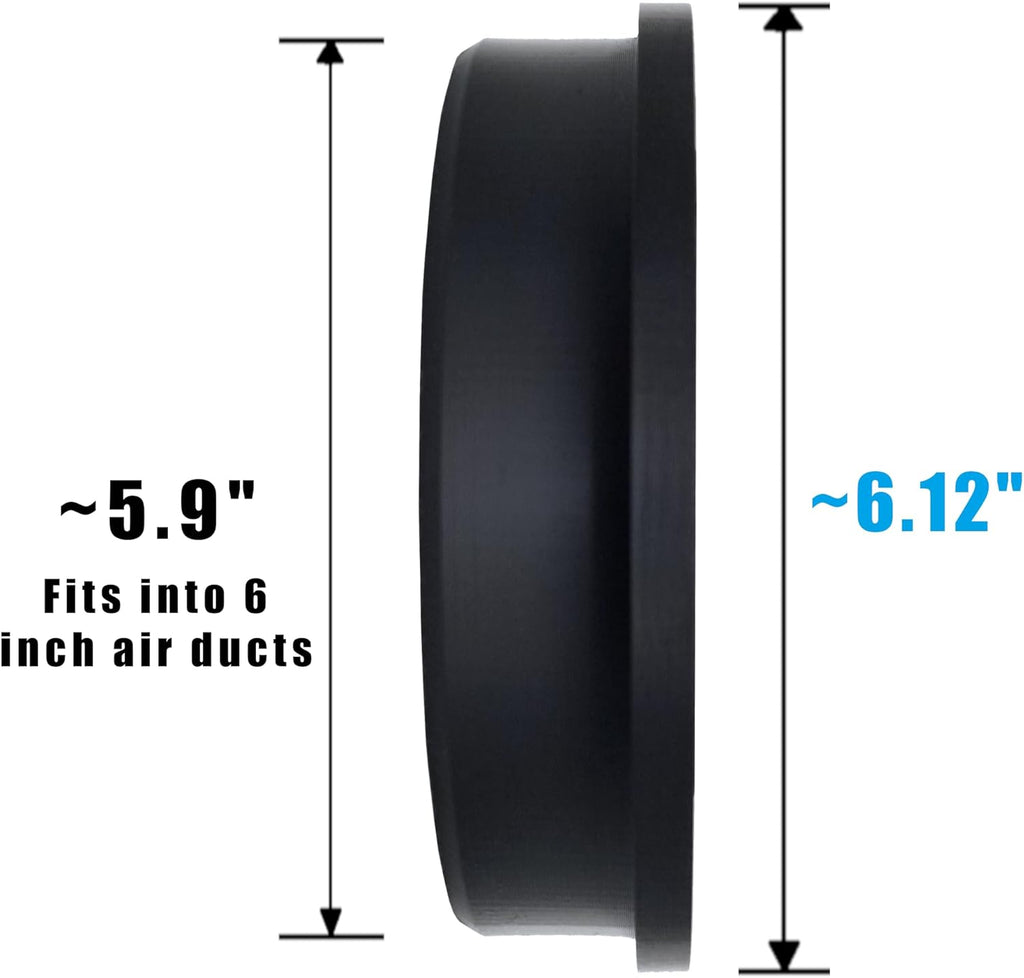 Air Duct Screen and Carbon Filter for 6 inch Air Ducts; Atomic Innovations | fits into Ducts, Vents, Grow tents