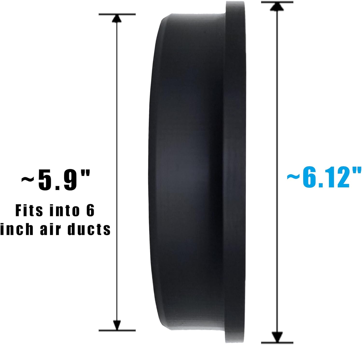 Air Duct Screen and Carbon Filter for 6 inch Air Ducts; Atomic Innovations | fits into Ducts, Vents, Grow tents