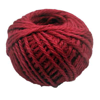 Jute Twine String,164 Feet 2mm 3 ply Burgundy Jute String, Assorted Color Hemp Natural Twine for DIY