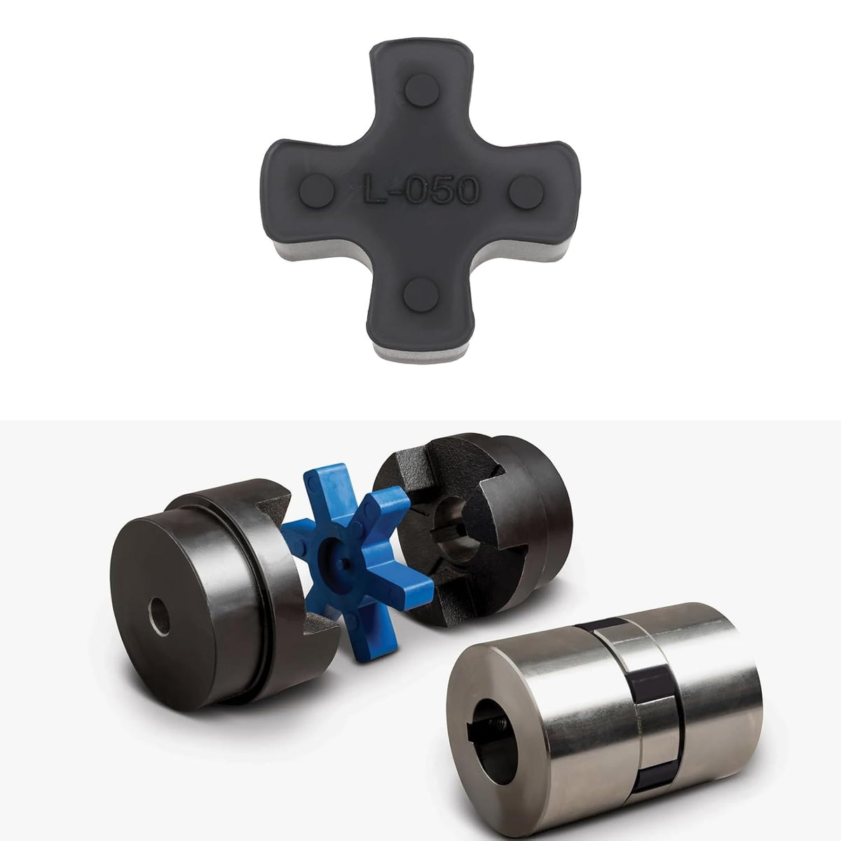 8PCS L050 Solid Jaw Coupling Elastomer Spider Insert NBR Rubber 27.2x11.2mm for Pumps Fans Motors