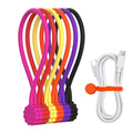 Reusable Silicone Twist Ties, Magnetic Cable Ties 6pcs