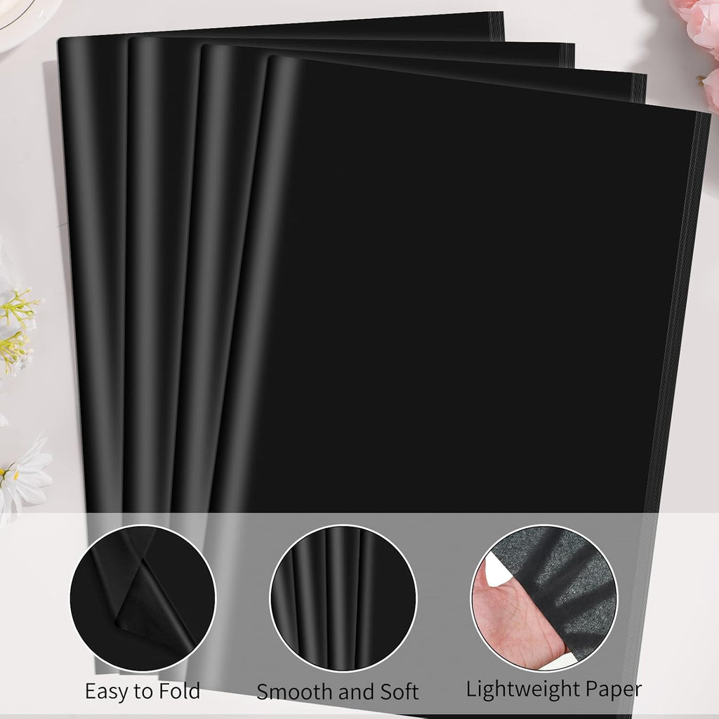 160 Sheets Black Tissue Paper for Gift Bags 20 X 14 Inches