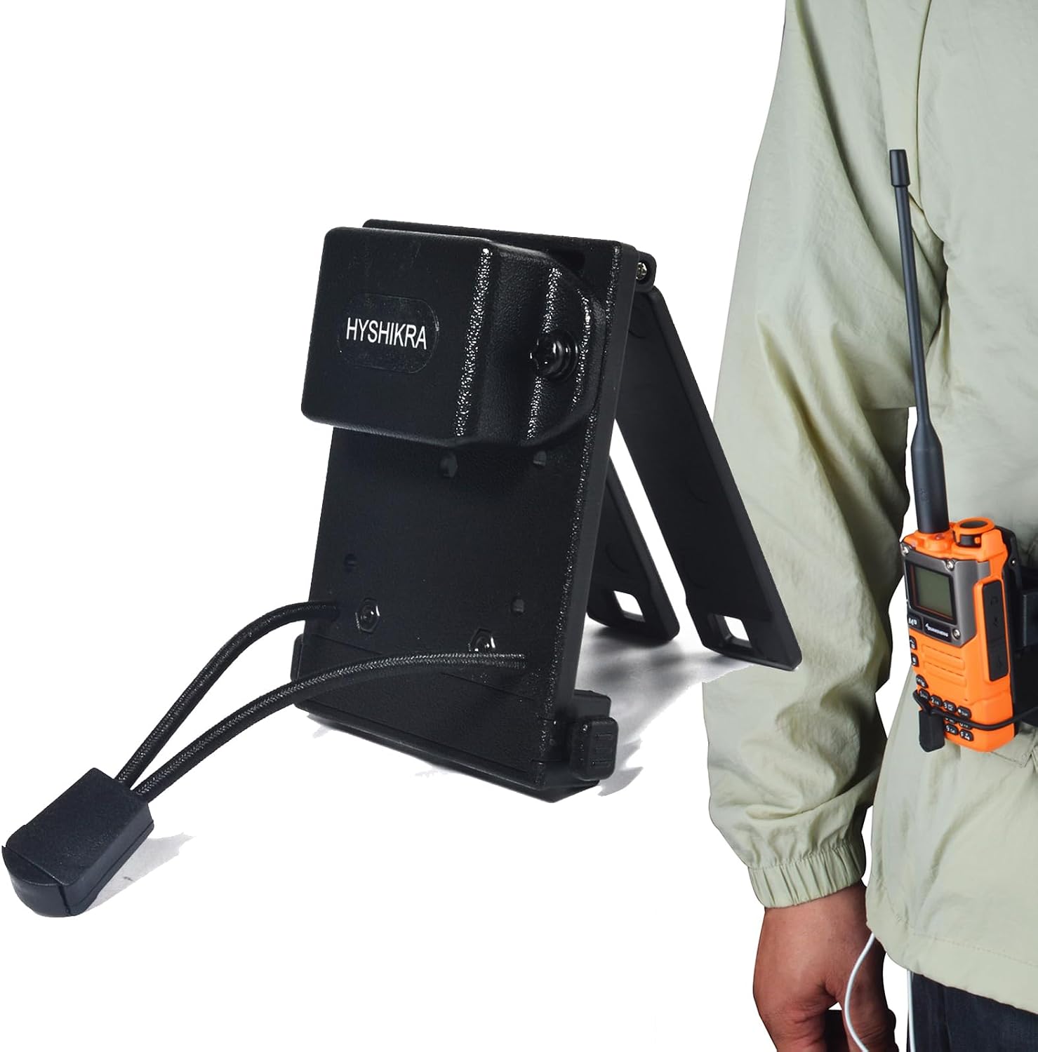 Universal Belt Clip & MOLLE Radio Holster - Tactical Mount Holder for BaoFeng Motorola Midland Kenwood Walkie-Talkies