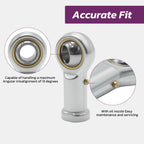MDEOOSKY 2 PCS PHS12 Rod End Bearing with Jam Nuts, 12mm Bore M12x1.75mm Right Hand Thread Joint for Hydraulic Cylinders, CNC Equipment, and Machinery