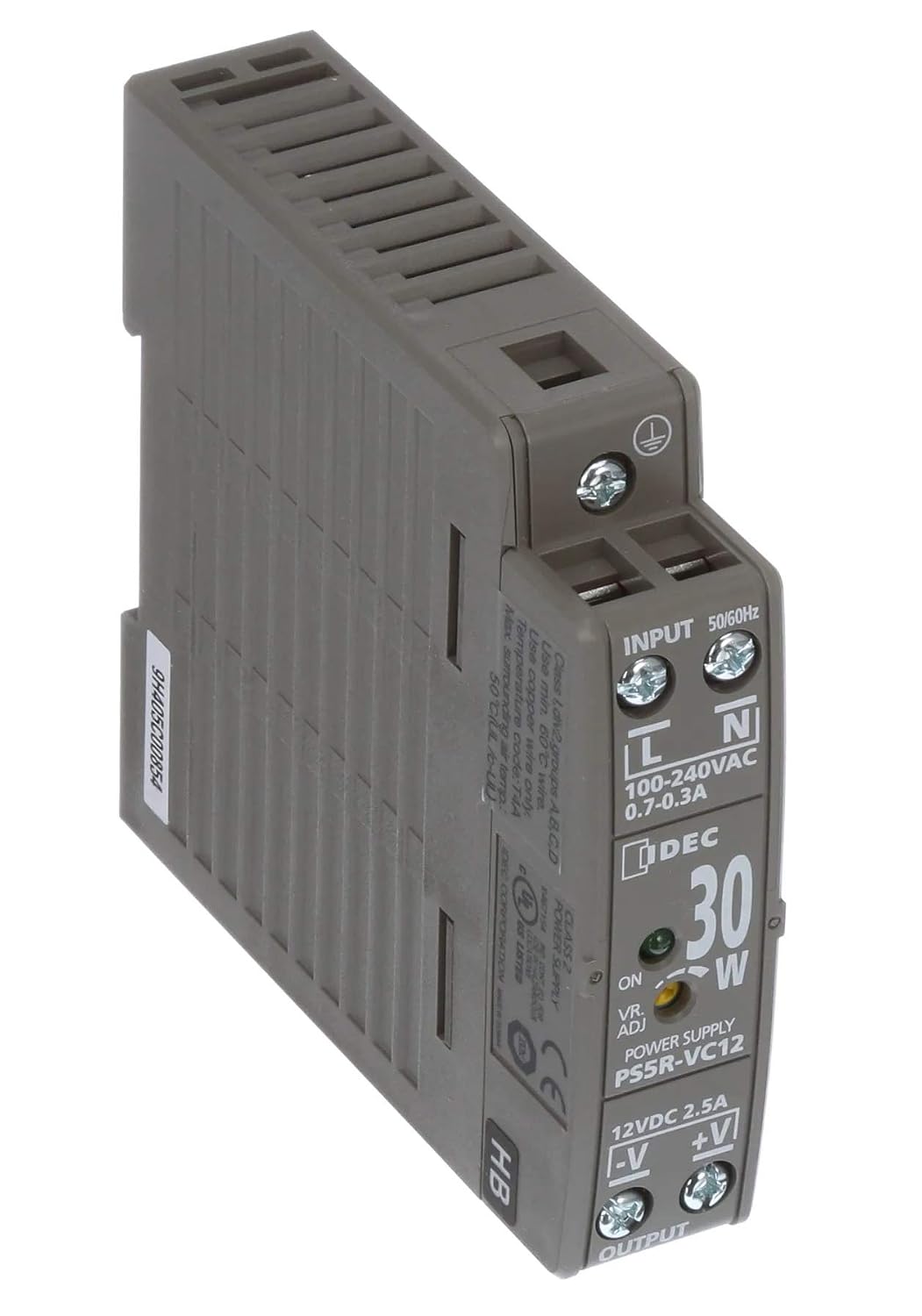 IDEC PS5R-VC12 12 VDC, 30 W, DIN, Power Supply