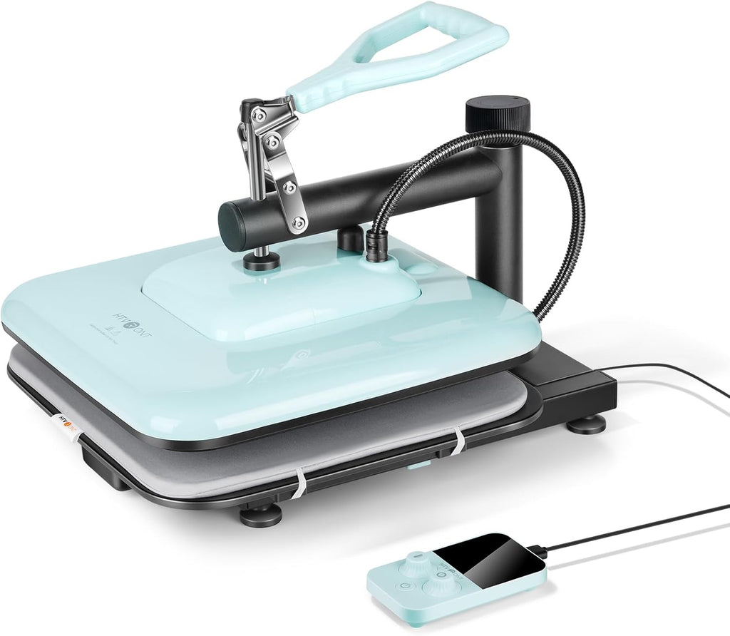 Heat Press Machine 15x15 - Swing Away Shirt Press for Sublimation | 1500W Rapid EvenHeating, Adjustable pressure knob