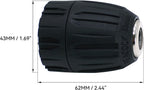 HFS(R) Keyless Drill Chuck for 3/8" Drill with 24 UNF Thread Mount Shaft 0.8-10mm Capacity