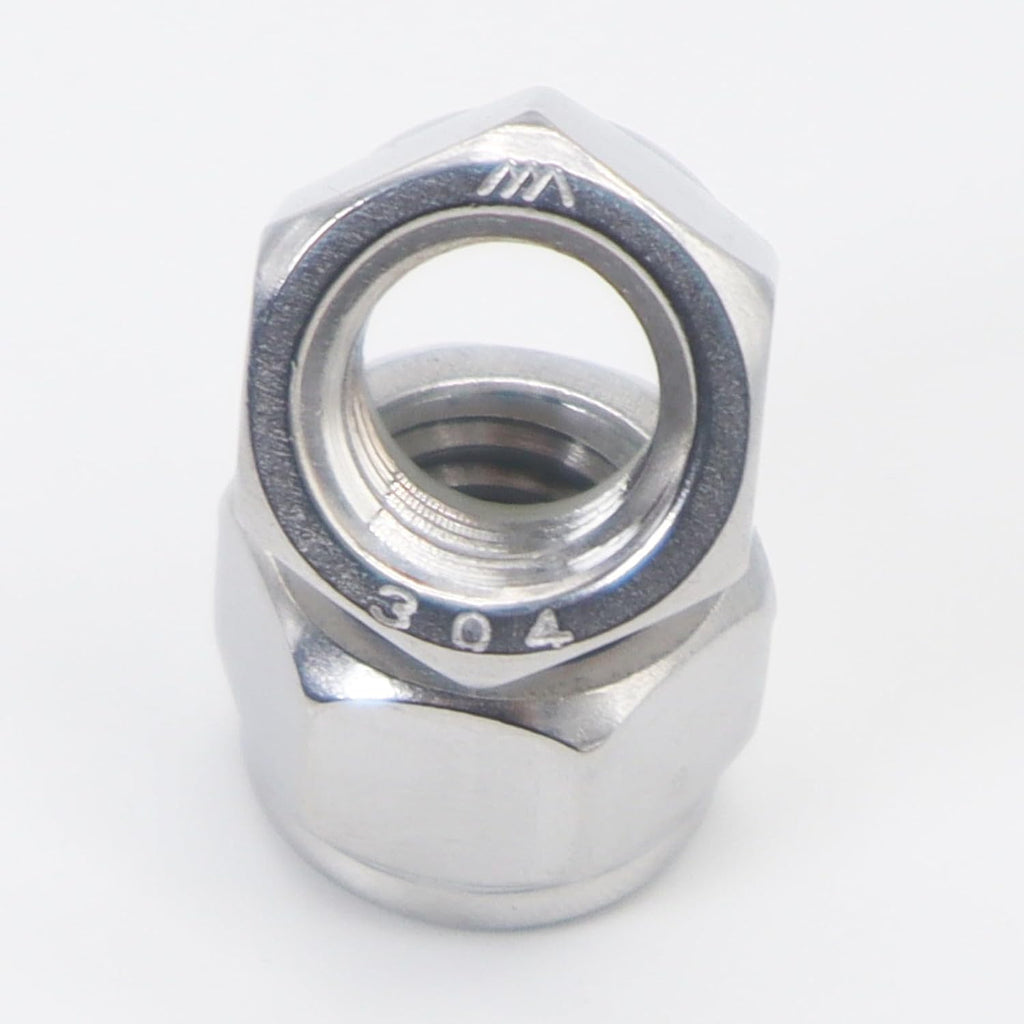 #10-24 Lock Nuts,304 Stainless Nylon Insert Locknuts for Bolts, Nylock Nuts 120 Pack