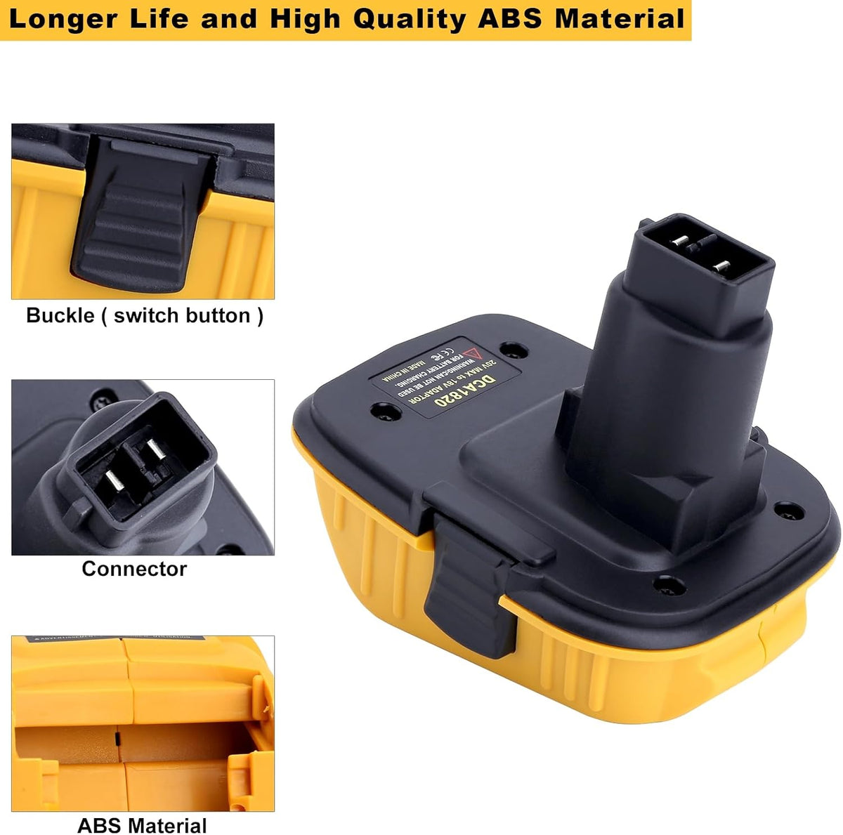 2-Pack DCA1820 Battery Adapter Compatible with De-walt 18V to 20V Adapter