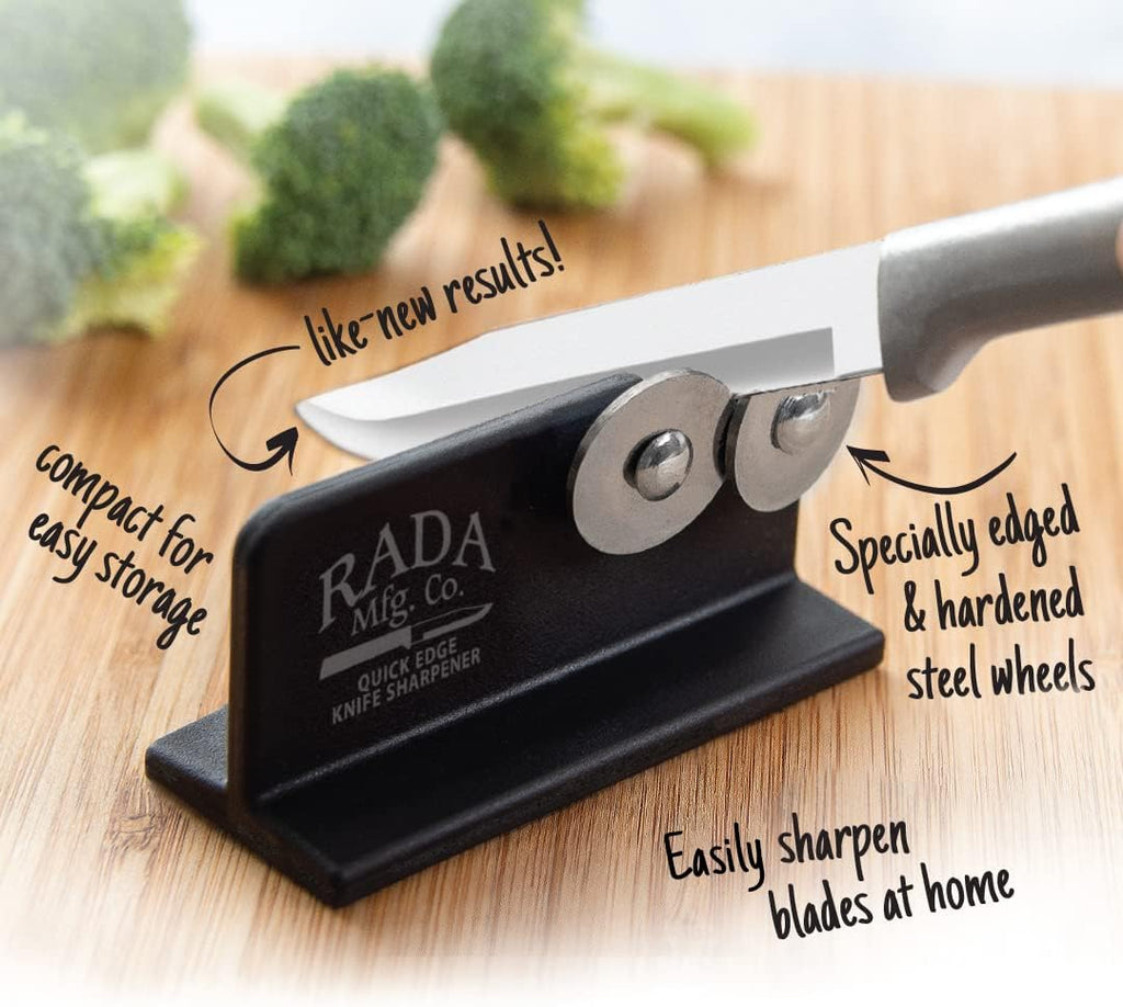 Cutlery Quick Edge Knife Sharpener (R119), 3.5" x 2", Stainless Steel Wheels