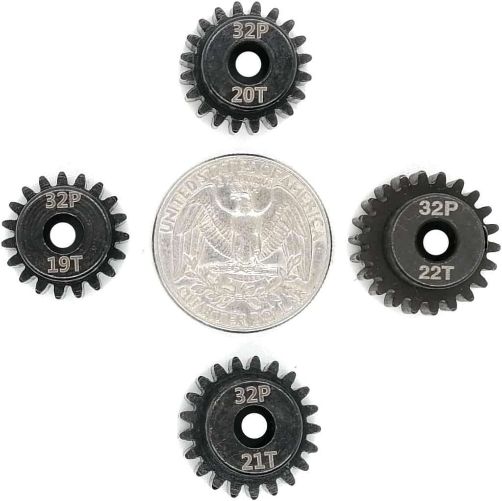 32P Pinion Gear Set 5mm 32 Pitch 19T 20T 21T 22T RC Parts