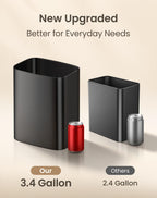 3.4 Gallons Bathroom Trash Can, Small Under Sink Wastebasket, Black