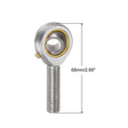 uxcell POSB7 7/16 Inch Male Rod End Bearing Set - 2pcs of 7/16-20 Left and Right Hand Thread Rod Ends with Jam Nut