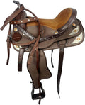 Western Horse Saddle Combo Kit Brown Synthetic Nylon English Riding Horse Saddle Tack Set for Horse Equestrian Horse