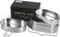German Style M31 Military Mess Kit Mess Tin 304 Stainless Steel Backpacking Cookware Set Camping Pot Pan Set