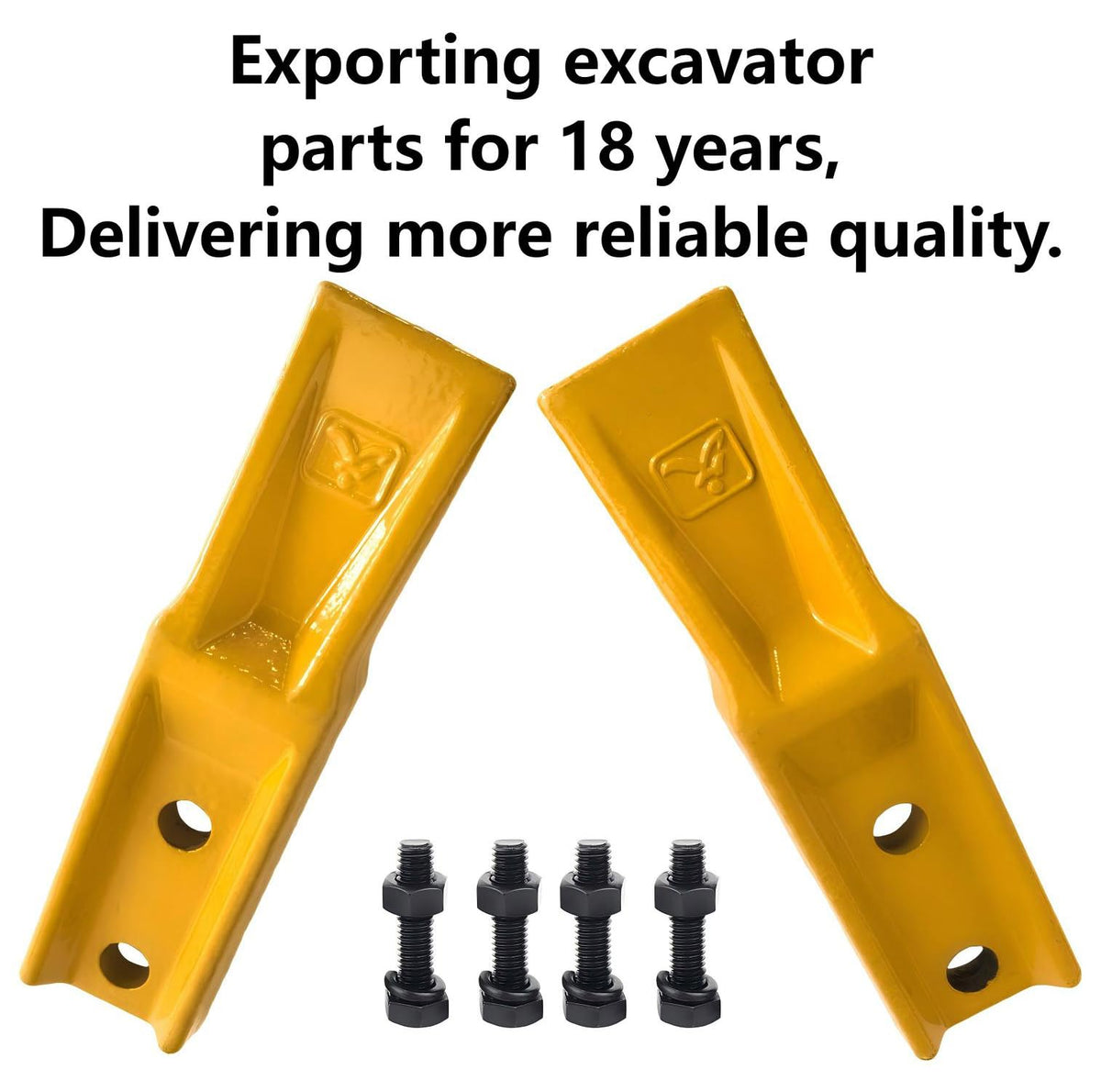 2-Piece AGT Excavator Tooth-Type Skid Steer Loader Backhoe with Pins, Mini Trenching Excavator Parts（USA Stock）