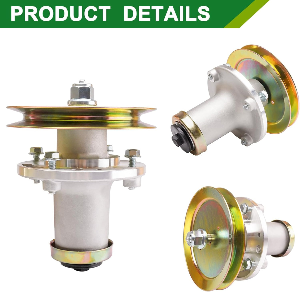 539112170 Spindle Assembly with 539113300 Pulley - Fits 61 Inch Mower Decks Husqvarna MZ61 MZ6125 MZD61 EZ6124 FD61M MZ 28 ZT BF MZ6125C MZ6128BF MZ61 EZ5224 Zero Turn Mowers (1-Pack)