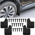 4PCS Universal Car Mud Flaps Set, Flexible Bendable Mudguard Automotive Front & Rear Splash Guards with Screws
