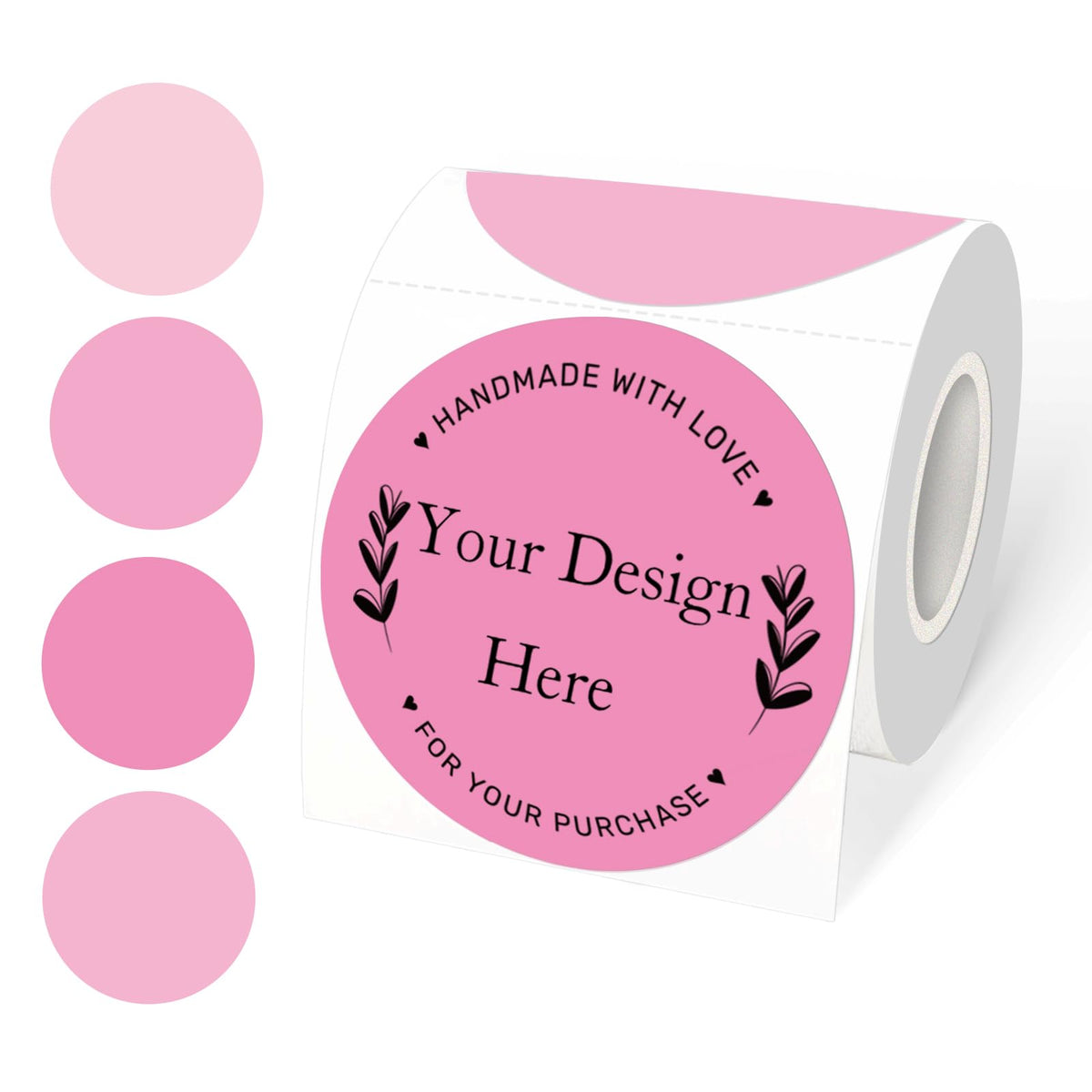 3 Inch Round Thermal Label Printer Stickers, Self-Adhesive Direct Thermal Labels Stickers, Waterproof/Perforation