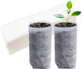 50 Pcs 10.2" H Deep Nursery Grow Bags, Non-Woven Plants Pots Container for Starting Rooted Plants Vegetable, Flower