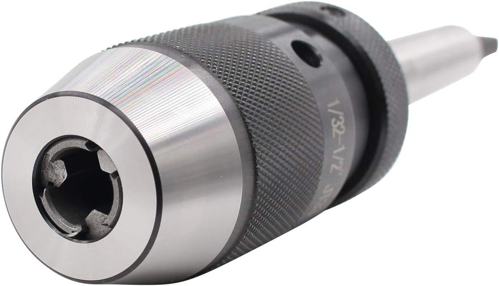 1/2 Inch 3-Jaw Keyless Drill Chuck and MT2 Taper Arbor Mount JT33