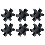 uxcell 6pcs L110 Jaw Coupling Insert, Flexible Solid Type NBR Rubber Jaw Coupling Center Inserts for L Jaw Coupling L-Jaw Coupler Set, Black