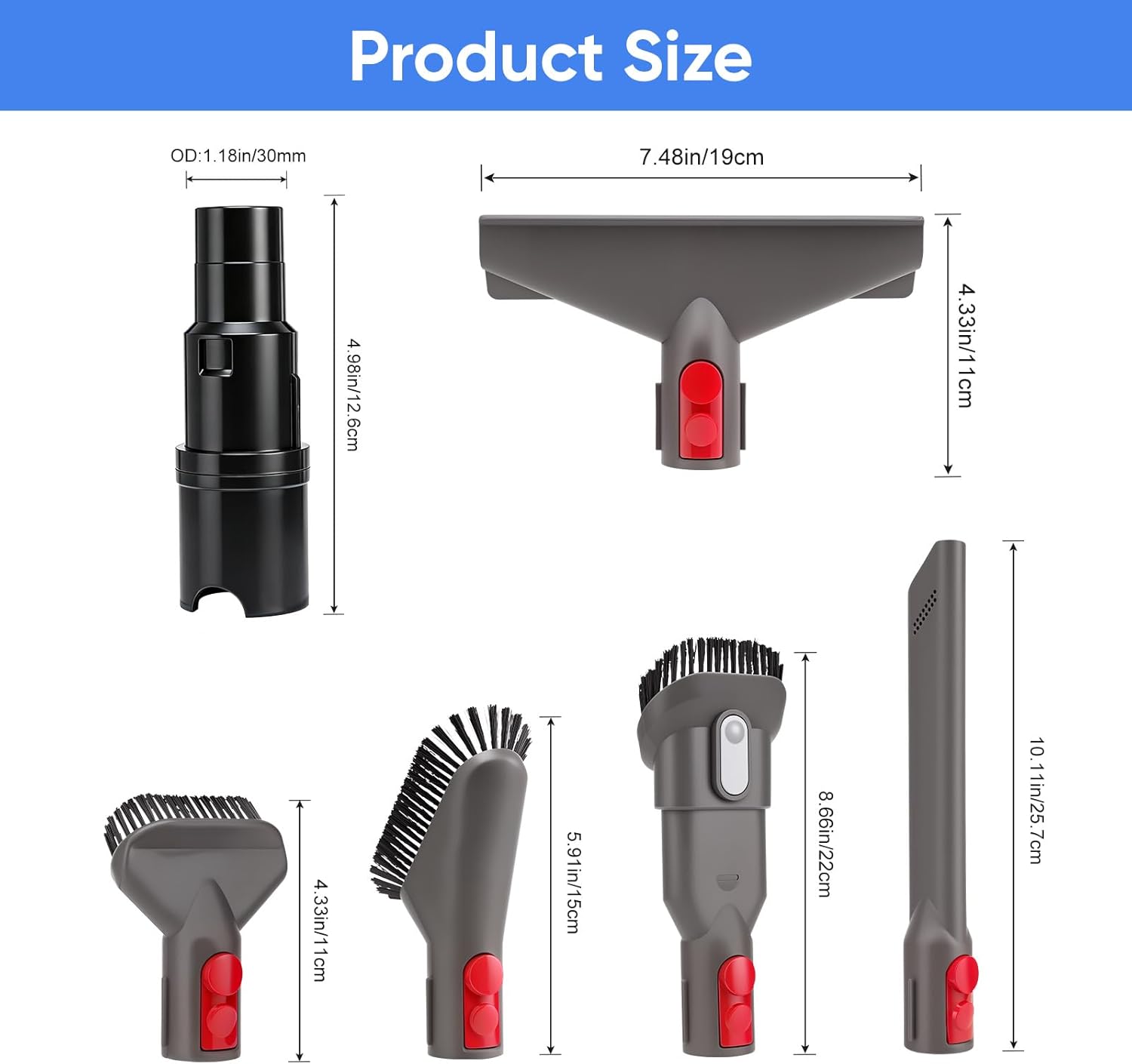 Vacuum Attachments Set Compatible with Shark Navigator Lift Away NV356E,NV350,NV352,NV355,NV356,NV360,UV440.Vacuum