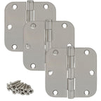 3 Pack Stainless Steel 3.5x3.5 Inch Ball Bearing Door Hinges